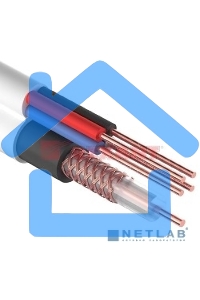 Кабель ККСВ-В+4х0,5 мм (бухта 100 м) белый Rexant