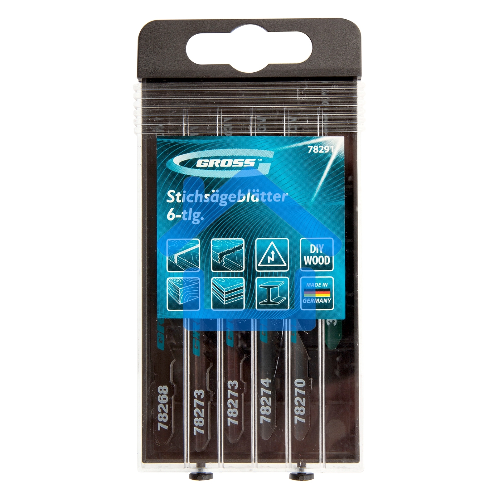 Набор полотен для электролобзика по дереву, 6шт., DIY, пластиковый кейс Gross