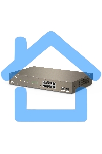 Коммутатор управляемый IP-COM G3310F, настенный, 1000 Мбит/сек, 8 port, SFPx2