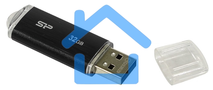 Флешка USB 32 Gb Silicon Power Ultima U02 (SP032 GbUF2U02V1K), USB 2.0, черный