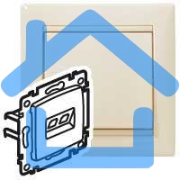 Розетка Legrand 774130 RJ45 Valena 1 выход Кат.5e UTP (слоновая кость) монтаж на захватах