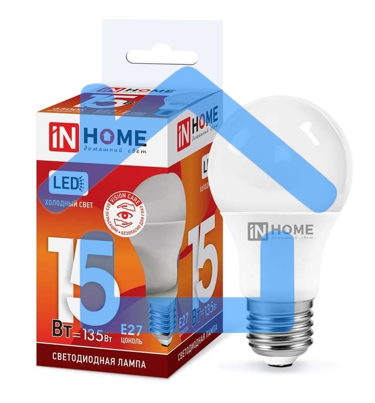 Лампа светодиодная LED-A60-VC 15Вт 230В E27 6500К 1350лм IN HOME 4690612020280