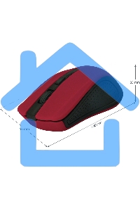 Мышь беспроводная Defender Accura MM-935 красный, 1600 dpi, радиоканал, USB, кнопки - 4