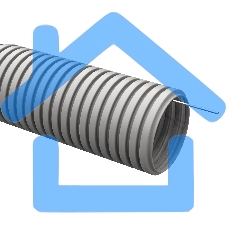 Труба гофрированная ПВХ d16мм с зондом сер. (уп.100м) ИЭК CTG20-16-K41-100I
