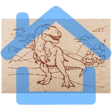 Доски для выжигания Rexant 12-0936, Набор №1 (воин/динозавр/собака/машина/без рисунка), 148х210 мм (А5), 5 шт., пакет