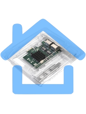 Сетевой адаптер ExeGate EXE-BCM5720 (PCI-E x1 v2.0, порты 2xRJ45, 10/100/1000Mbps, Gigabit Chipset Broadcom BCM5720)