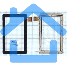 Сенсорное стекло (тачскрин) TM619-C-F (183*110 мм), черное