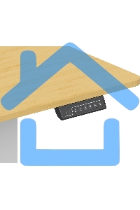 Стол для компьютера Cactus CS-ED-WTBAM столешница бамбук, бежевый каркас белый