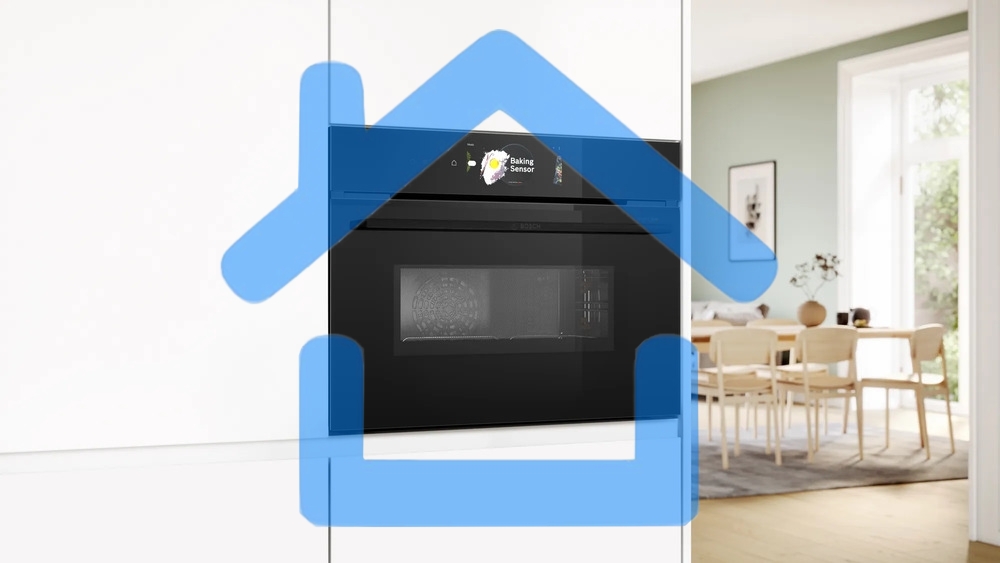 Встраиваемый духовой шкаф Bosch CMG978NB1 Accent line с микроволновой печью и 22 типами нагрева, 45.5x59.5x54.8 см, 45л, дисплей,инвертор,SoftClose и SoftOpen, Bosch Assist, черный. Телескопические направляющие 1 уровень,пиролитическая очистка,многоточечн