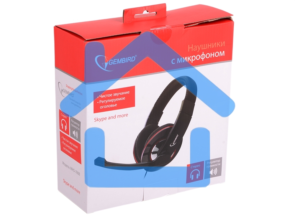 Наушники Gembird MHS-780B Гарнитура стерео черный регулятор громкости