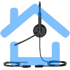 Гарнитура YEALINK YHS34 Dual Дуо, Проводная, HD звук, QD, RJ9, шт