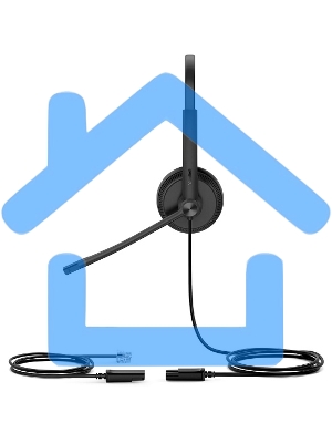 Гарнитура YEALINK YHS34 Dual Дуо, Проводная, HD звук, QD, RJ9, шт