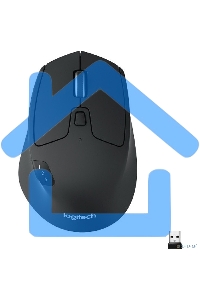 Мышь беспроводная Logitech M720 Triathlon черный, 1000 dpi, радиоканал, Bluetooth, USB, кнопки - 8