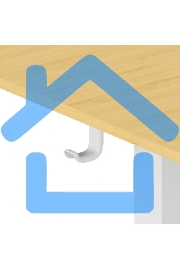 Стол для компьютера Cactus CS-ED-WTBAM столешница бамбук, бежевый каркас белый