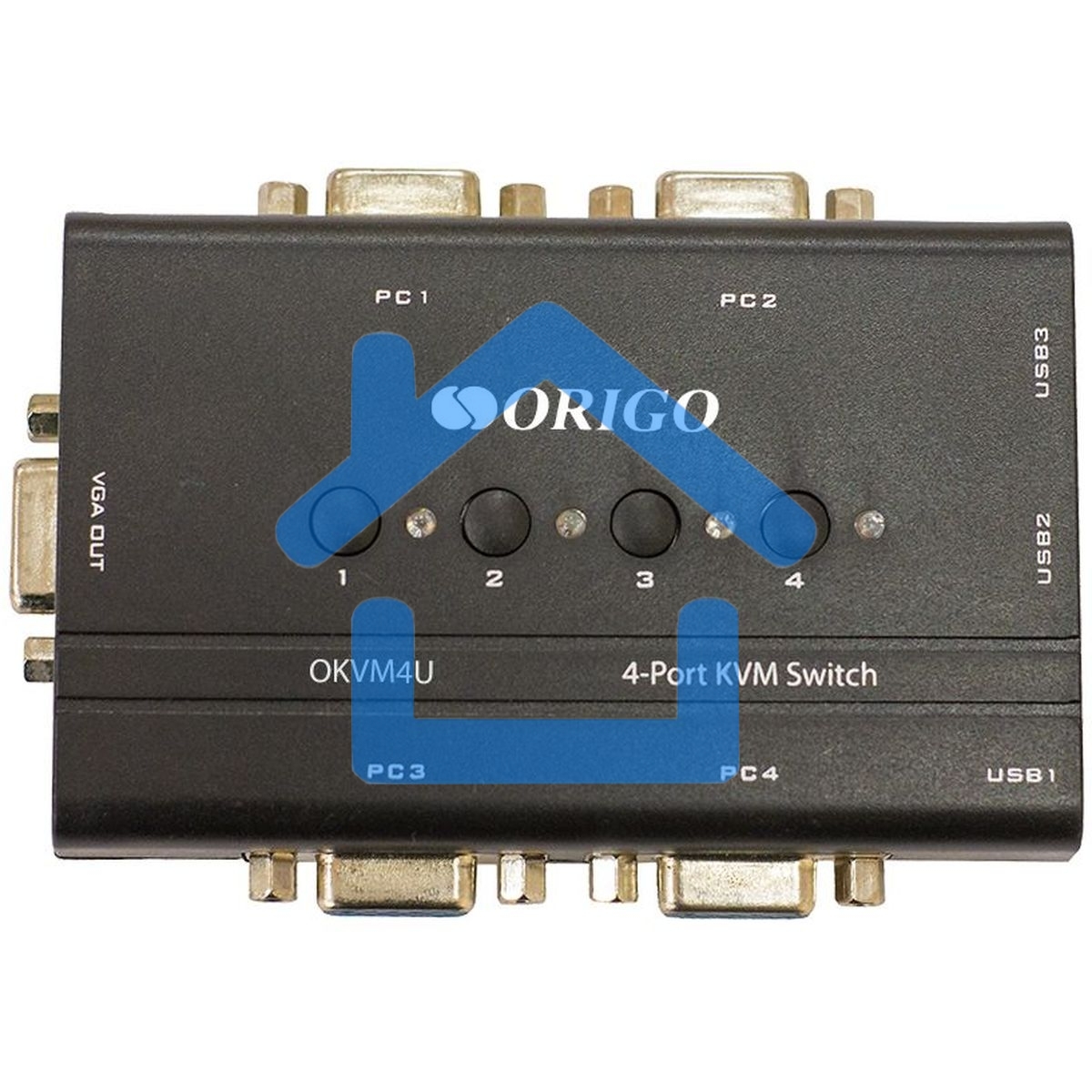 KVM-переключатель ORIGO OKVM4U/A1A, 4-портовый, с портами VGA и USB