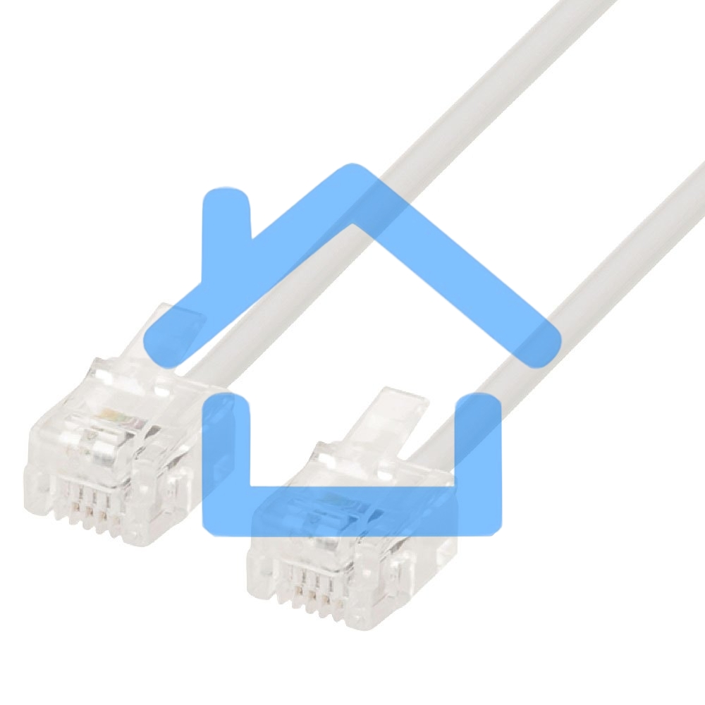 Кабель.телефонный аппарат-розетка TC6P4C-2M, 2 м