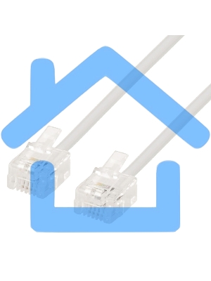 Кабель.телефонный аппарат-розетка TC6P4C-2M, 2 м