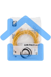 Патч-корд медный UTP Cablexpert PP10-3M/Y кат.5e, 3м, литой, многожильный (желтый)