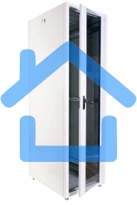 Шкаф телекоммуникационный напольный ЭКОНОМ 48U (600 × 800) дверь стекло, дверь металл