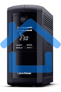 Источник бесперебойного питания UPS CyberPower VP1000EILCD Line-Interactive 1000VA/550W USB/RS-232/RJ11/45 (6 IEC С13)