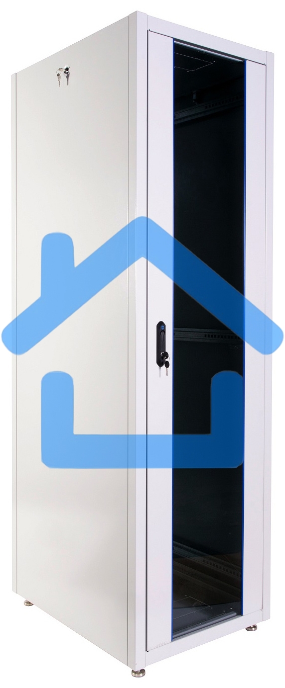 Шкаф телекоммуникационный напольный ЭКОНОМ 48U (600 × 800) дверь стекло, дверь металл