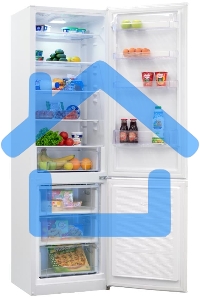 Холодильник Nordfrost NRB 134 W белый двухкамерный 238/100л морозилка снизу, капельная система