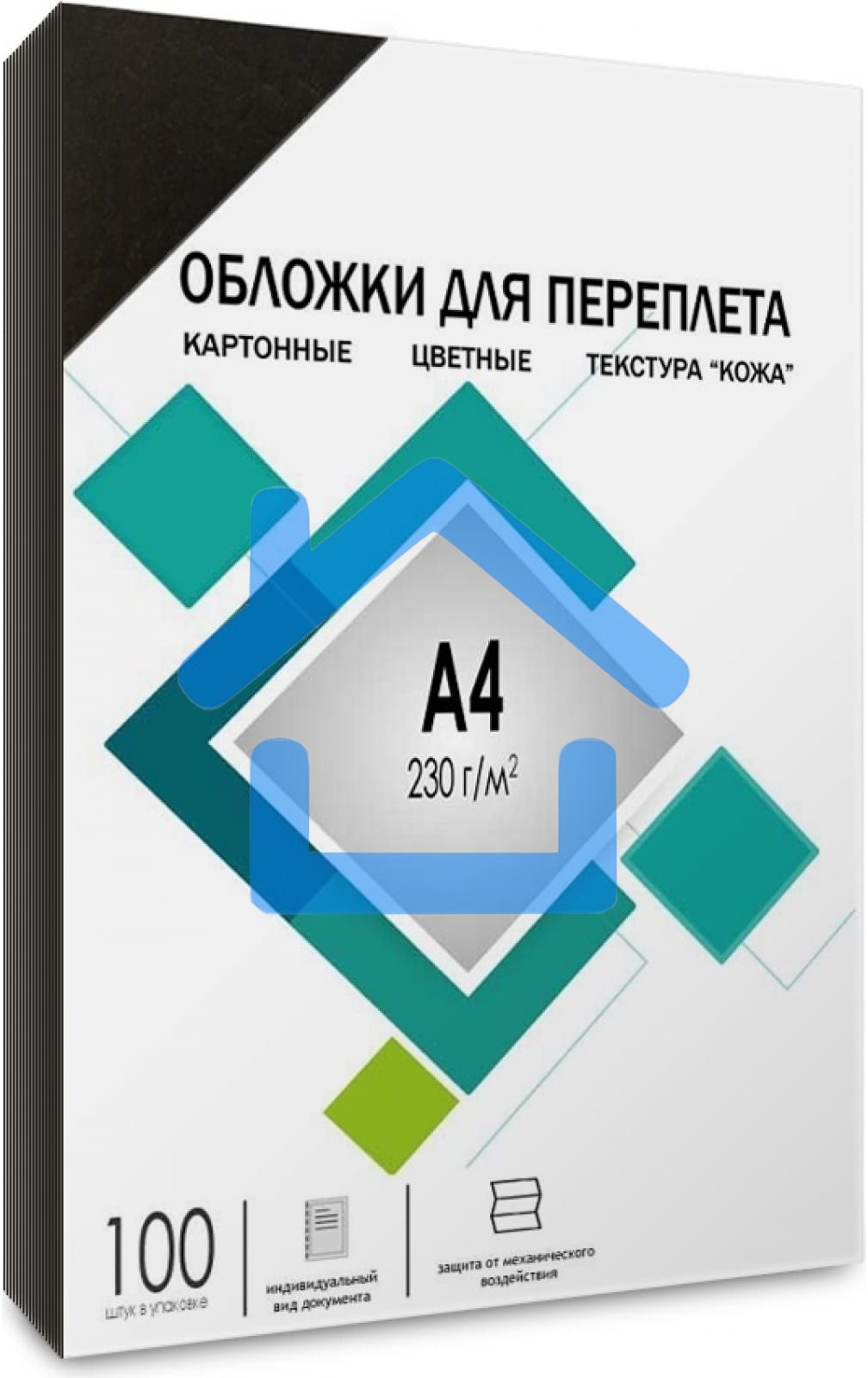 Обложки для переплёта Heleos A4 230г/м2 черный (100шт) CCA4B