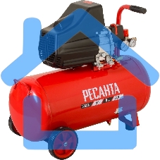 Компрессор поршневой Ресанта КП-50/240М масляный 240л/мин 50л 1600Вт красный/черный