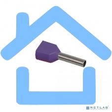 Наконечник-гильза изол. НГИ2 2.5-10 фиол. (уп.100шт) ИЭК UTE10-D3-2-100