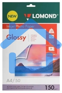 Фотобумага Lomond 0102093 A4/150г/м2/50л./белый глянцевое/глянцевое для струйной печати
