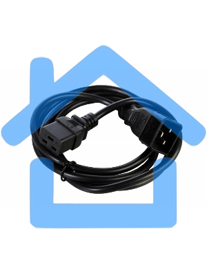 Шнур питания ЦМО с заземлением IEC 60320 C19/IEC 60320 C20, 16А/250В (3x1,5), длина 3 м. (R-16-Cord-C19-C20-3)