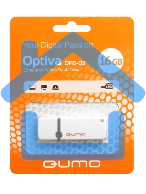Флешка USB 2.0 QUMO 16 Gb Optiva 02 White QM16GUD-OP2-белый