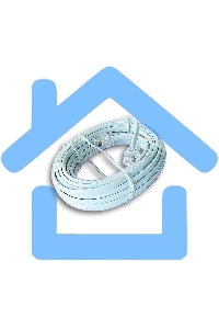 Кабель.телефонный аппарат-розетка TC6P4C-2M, 2 м