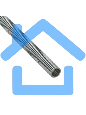 Труба гофрированная ПВХ d32мм с зондом сер. (25м) Рувинил 13201