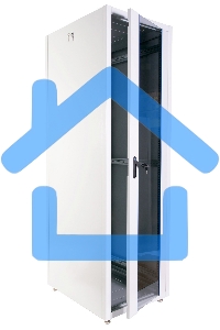 Шкаф телекоммуникационный напольный ЭКОНОМ 48U (600 × 800) дверь стекло, дверь металл