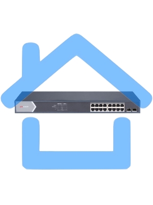 Коммутатор 16PORT 1000M POE DS-3E1518P-SI HIKVISION