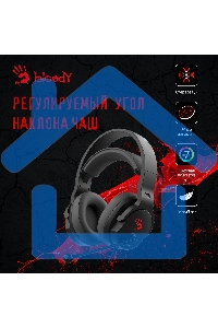 Наушники с микрофоном A4Tech Bloody G330p черный 2м мониторные оголовье (G330P)