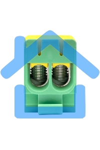 Клемма силовая вводная двойная КСВ 16-50 желто-зеленая EKF PROxima plc-kvs2-16-50-y-green EKF