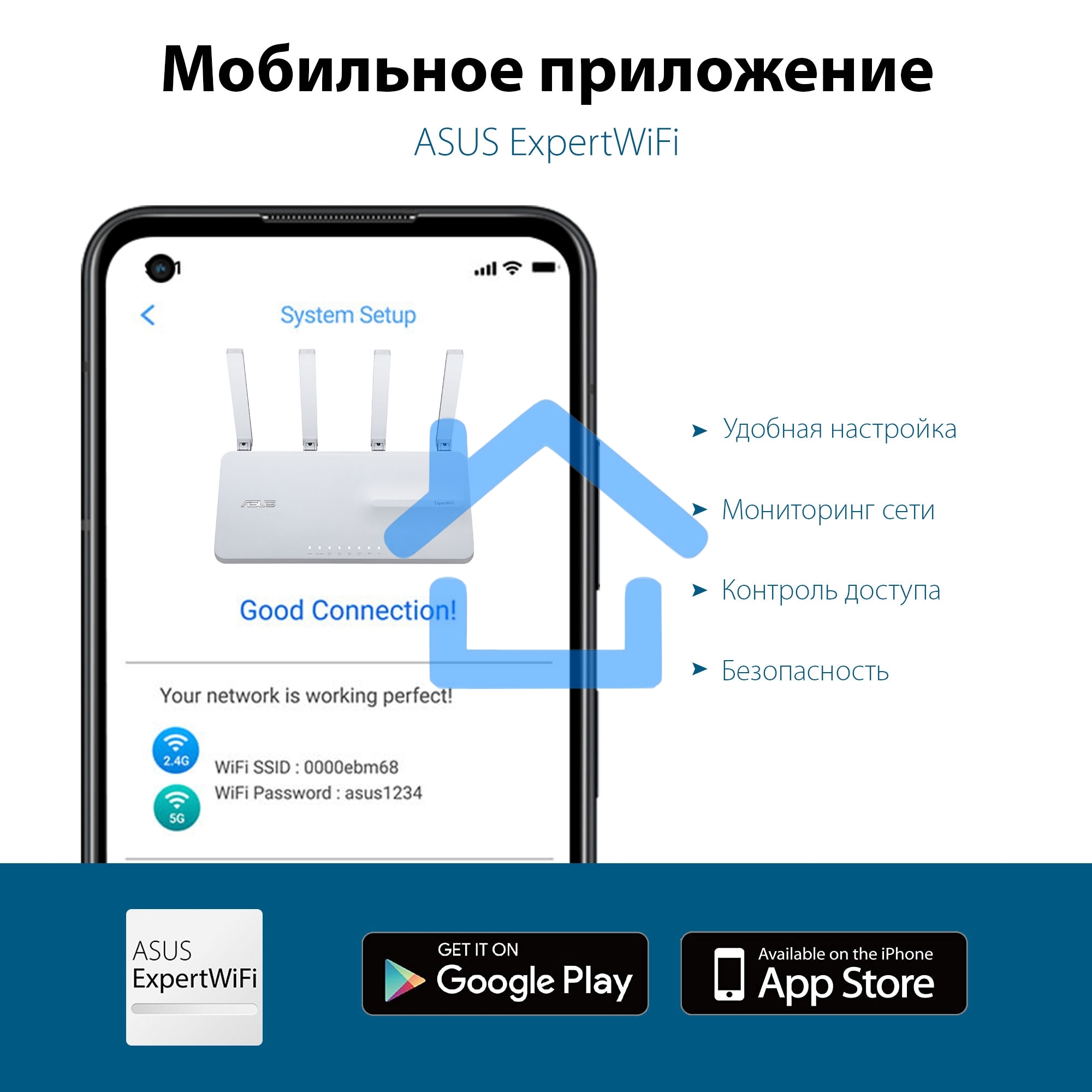Межсетевой экран Asus EBR63 AX3000 10/100/1000BASE-TX белый