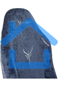 Кресло игровое Knight N1 Fabric синий Light-27 с подголов. крестовина металл