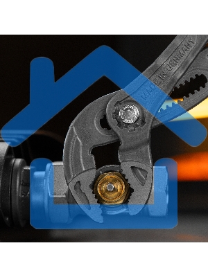 Клещи переставные Denzel кнопочный механизм, обливные рукоятки, 300 мм