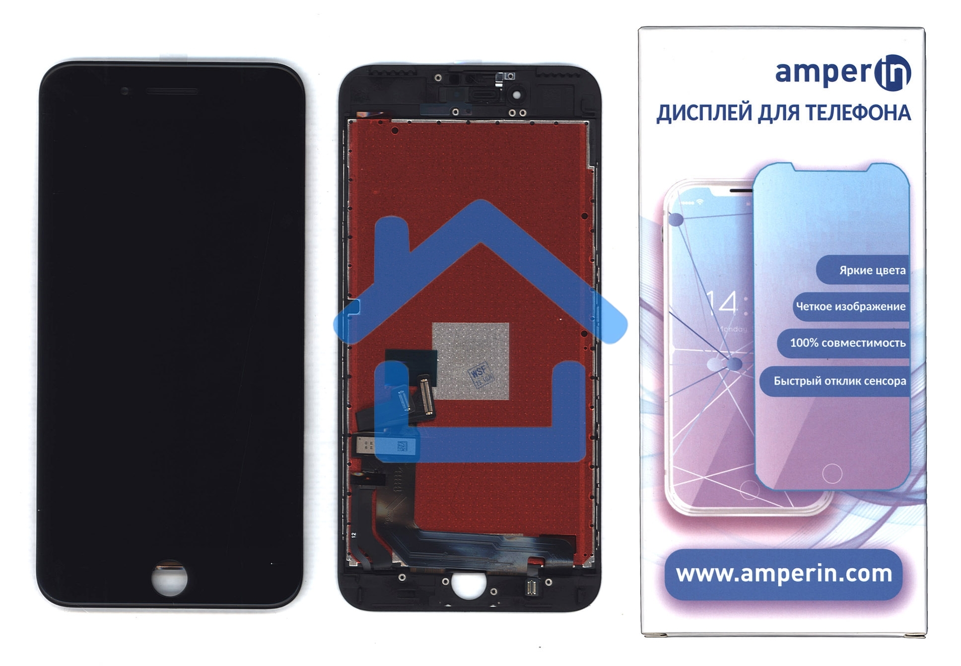 Дисплей Amperin для Apple iPhone 7 Plus в сборе с тачскрином (IPS), черный