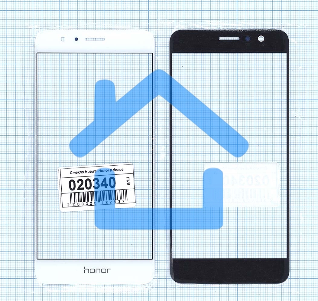 Стекло для Huawei Honor 8 белое