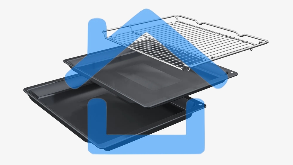 Встраиваемый духовой шкаф Bosch CMG978NB1 Accent line с микроволновой печью и 22 типами нагрева, 45.5x59.5x54.8 см, 45л, дисплей,инвертор,SoftClose и SoftOpen, Bosch Assist, черный. Телескопические направляющие 1 уровень,пиролитическая очистка,многоточечн