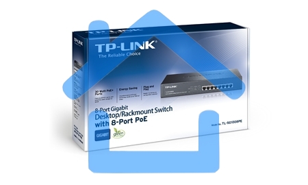 Коммутатор TP-Link SMB TL-SG1008P Коммутатор 8-port Gigabit Switch с 4 портами РоЕ