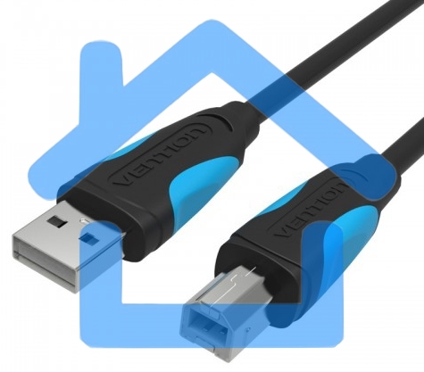 Кабель Vention USB 2.0 AM/BM - 5м. черный