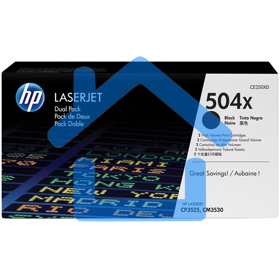 Картридж лазерный HP CE250XD черный двойная упаковка для CLJ CP3525, CM3530 2 х 10 500 стр.