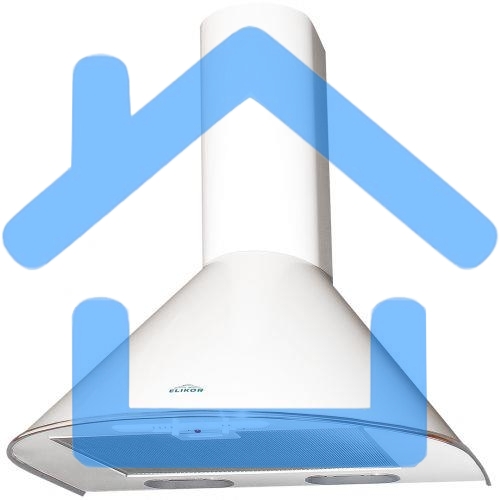 Вытяжка каминная Elikor Эпсилон 50П-430-П3Л белый/серебристый, 50 см, 430 куб. м/ч, 54 дБ