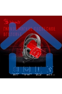 Наушники с микрофоном A4Tech Bloody G330p черный 2м мониторные оголовье (G330P)