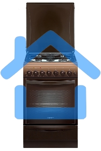 Плита комбинированная Gefest ПГЭ 5102-02 0001 коричневый, конфорок 4 газовых, духовка 55 л, 50 см x 85 см x 58.5 см